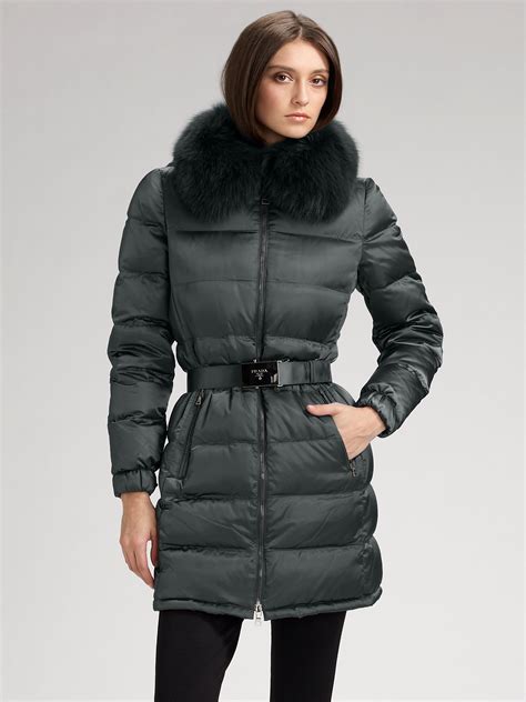 prada womens jacket with fur|prada winter jacket for women.